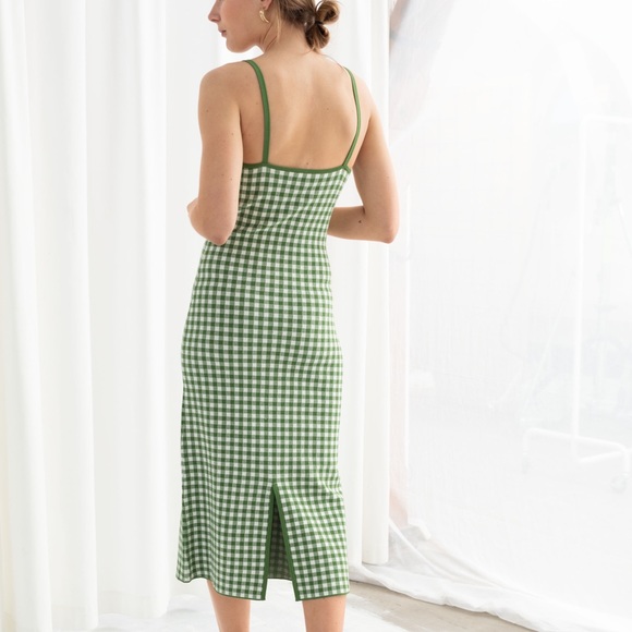 fitted gingham dress